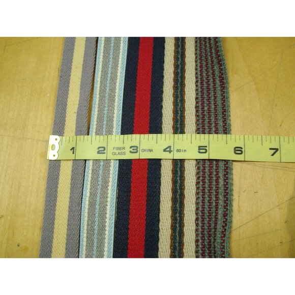 Lot of 5 Woven Canvas and Leather Belts Sizes 32-34 Multicolor Golf Dress Work - Picture 8 of 11